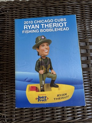 NEW 2010 Chicago Cubs Ryan Theriot Fishing Bobblehead Wrigley's Juicy Fruit SGA