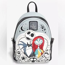 Loungefly Disney The Nightmare Before Christmas Jack  Sally Heart Mini Backpack