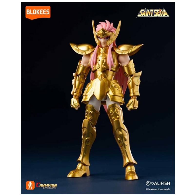 Figurine articulée Saint Seiya Aquarius Camus Blokees premium d'or