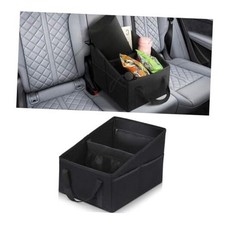 Car Seat Organizer, Foldable Car Storage Organizer with 4 Cup Holders, Black