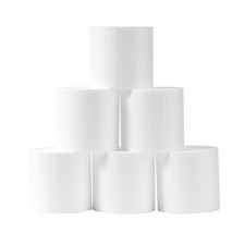 6 PCS 3 Inch Thick Foam Circles Polystyrene DIY Crafts School Supplies White