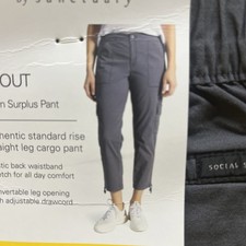 Social Standard by Sanctuary Portside Cargo Crop Pant M Women Size Gray -- N 