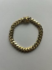 14K Yellow Gold Solid Miami Cuban Link Bracelet 7.5 8mm 41 Grams
