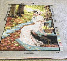 Printed Needlepoint Canvas Only 50x60 Cm Collection D Art Victorian Woman