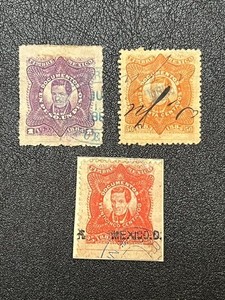 Mexico 1883-84 Group of *Back of Book* Used 1X6136A