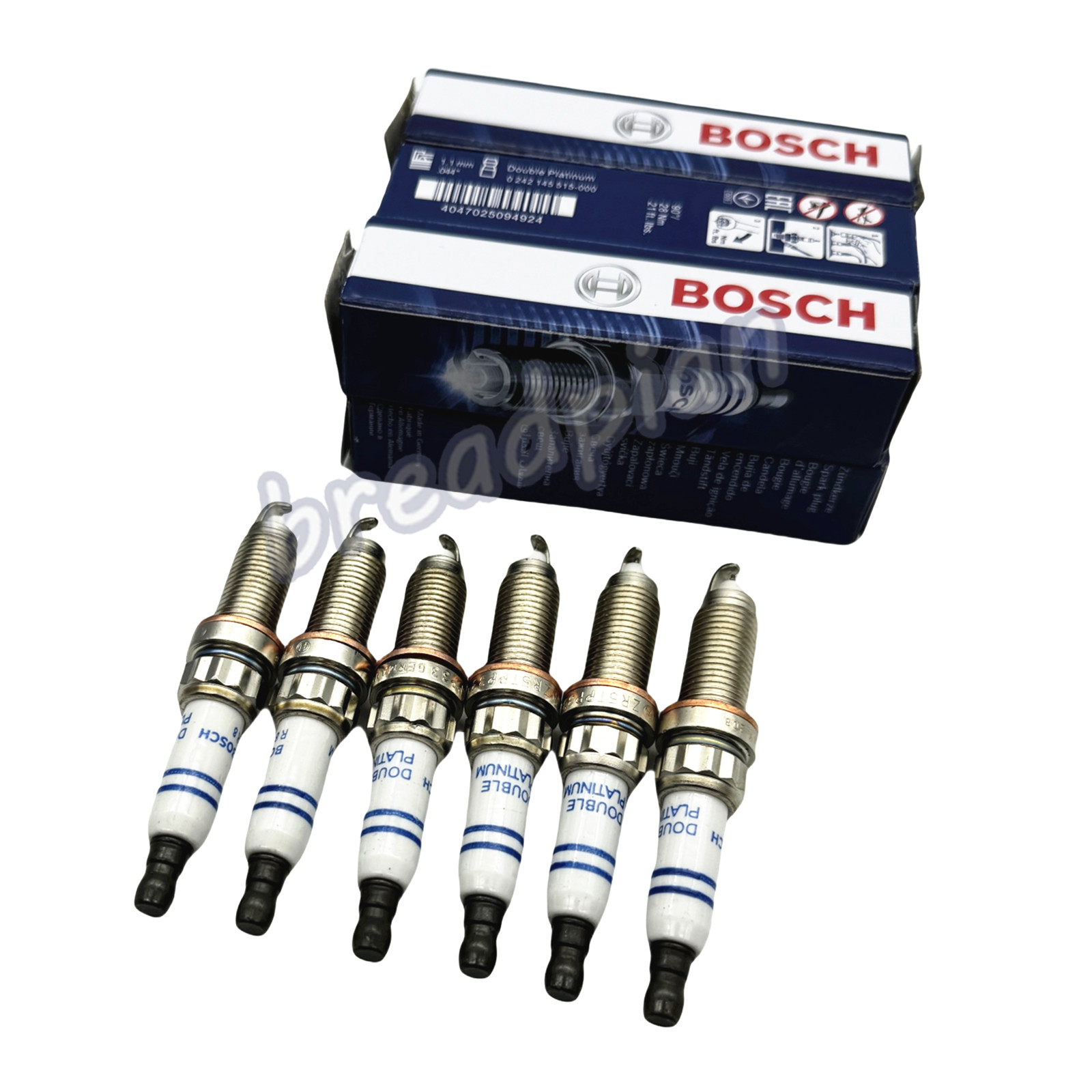 Set of 6 Spark Plugs Double Platinum ZR5TPP33 For BMW E82 E88 F02 F10 F13 Bosch