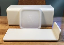 Tupperware Block Cheese Keeper Cracker (3 pc.) 1827-3 (7” Smaller Version)