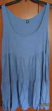 Shein Curve Blue Tank Ruffle Dress Sz 4XL 100% Viscose Bust 53 Length 40 in