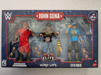WWE Mattel Elite John Cena 3-Pack Set Collectible Retirement Set Word Life New