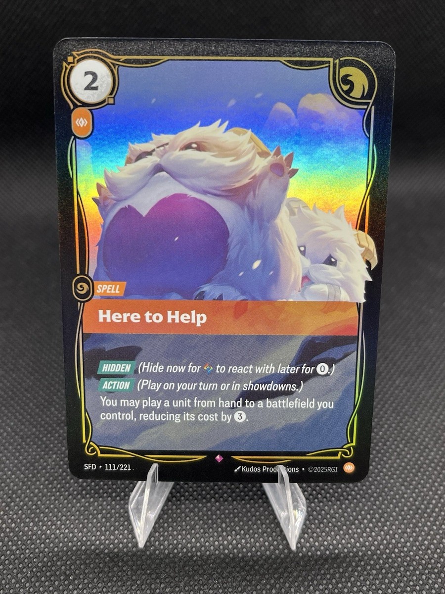 Here to Help 111/221 - League of Legends Riftbound: Spiritforged (NM) | eBay