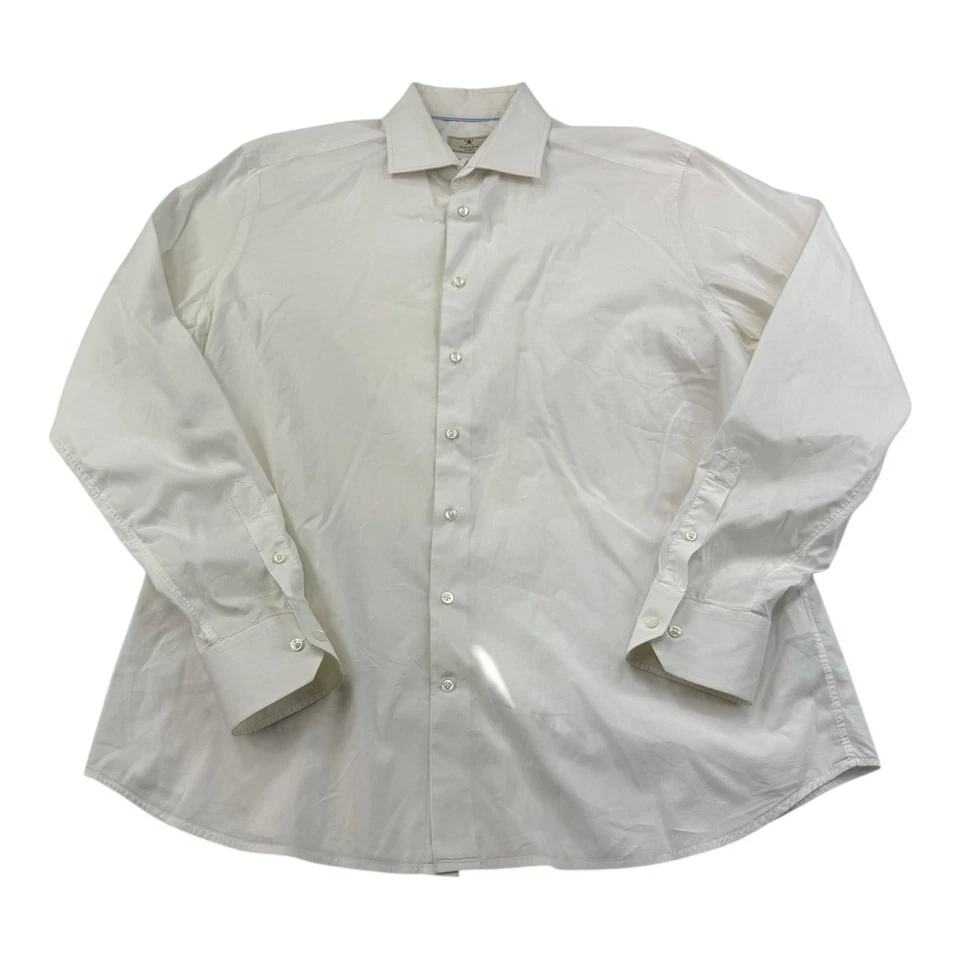 Camisa Hackett Mayfair manga larga elástica con botones blanca para hombre talla 17/43 Foto 2 de 4