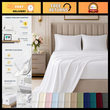 Luxury 1500 Thread Count Egyptian Cotton King Size Sheet Set - 4PC, White, Soft