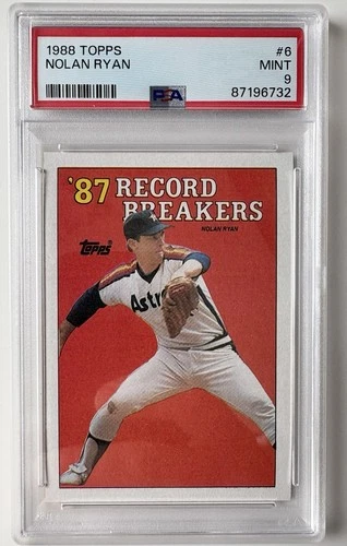 1988 Topps  Record Breakers Nolan Ryan #6 PSA 9