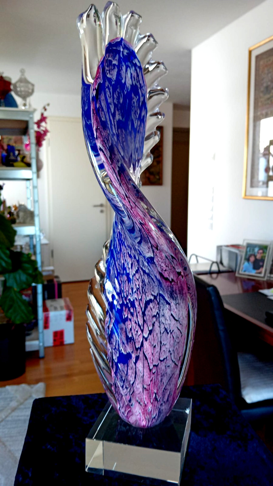 XXL Große schwere Glas Skulptur - JOSKA - dekorativ - Höhe 45 cm - 3,3 kg