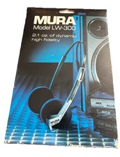 Vintage Mura LW-300 Headphones Dynamic High Fidelity - NIB