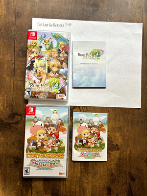 Switch 2 Game Lot Rune Factory 4 Special + Story of Seasons CIB Excellent Tested