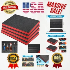 Versatile 4 Pc Polyurethane Foam Inserts for Toolboxes & Camera Protection