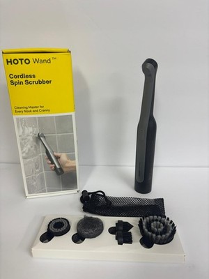 HOTO Wand Cordless Spin Scrubber w/ Attachments No Charger Used