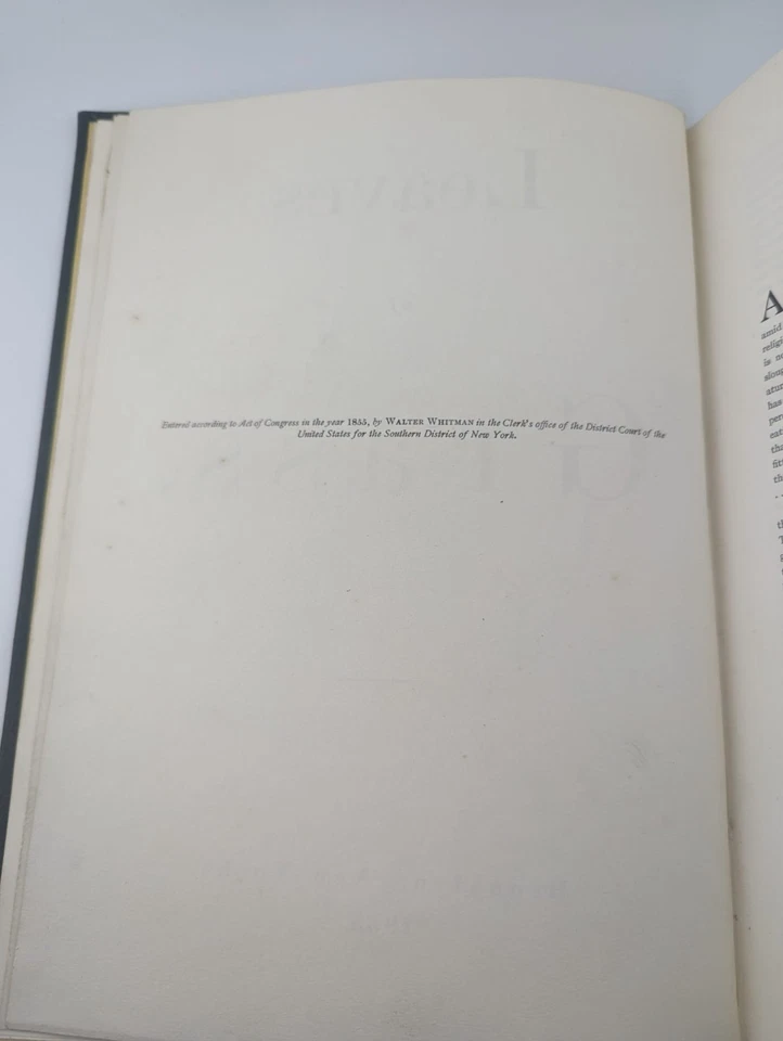 Leaves of Grass - Facsimile (c. 1920s) NOT 1855 original-professionally assessed - Изображение 2 из 4