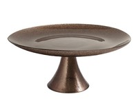 H&h FußStäNder Regent Aus Glas Mit Glitzer Effekt In Bronze 28 Cm.