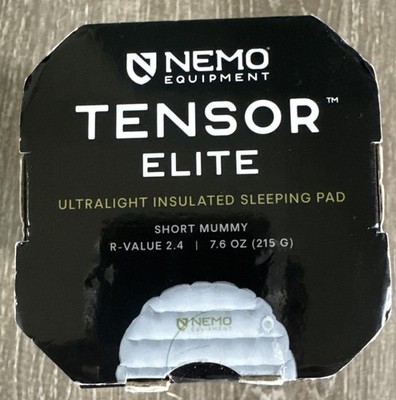 Nemo Tensor ELITE Insulated Ultralight Sleeping Pad. Short/mummy