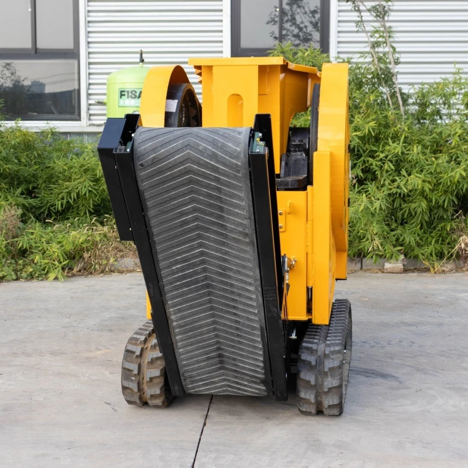 Trituradora de mandíbula compacta sobre orugas 18 HP trituradora de piedra de roca móvil con cinta transportadora Foto 4 de 4