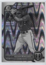 2022 Bowman Draft Chrome Black & White RayWave Refractor Yasser Mercedes 0q0m