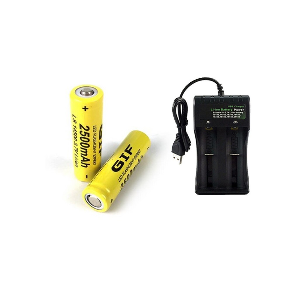 Lotto Batterie Ricaricabili 14500 Li-Ion – 2500 MAh 3,7V – Pile Per Torce E Dispositivi