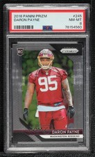 2018 Panini Prizm Rookie Daron Payne #245 PSA 8 1c7
