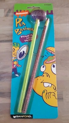 VTG Nickelodeon Yikes! Pea brainer Pencils 1997 RARE
