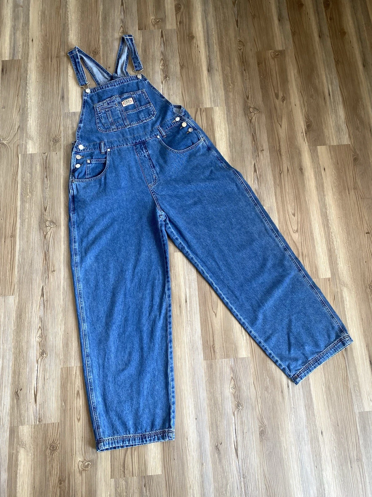 Vintage Y2K Women’s Farmhouse Wide Leg Cottagecore 90s Retro Denim Overalls XL