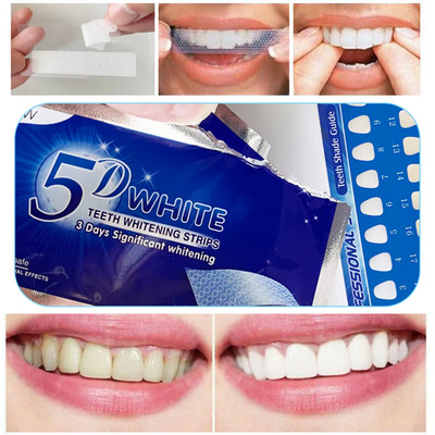 5D 7 Teeth Whitening Strips | Fast Whitening Dental Strips | Bright Smile