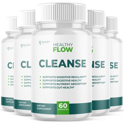 (5 Pack) Healthy Flow Cleanse Probiotic Support Digestive Function 300 Capsules