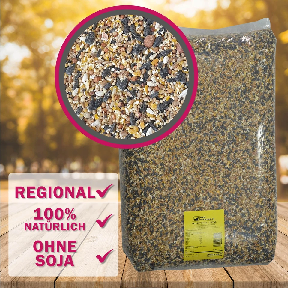 Wildvogelfutter Vogelfutter Streufutter - WILDVOGEL VITAL 30kg- Ganzjahresfutter - Bild 2 von 4