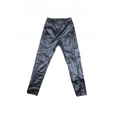 Faux Leather Skinny Pants Women s Med Black Stretch Jeans
