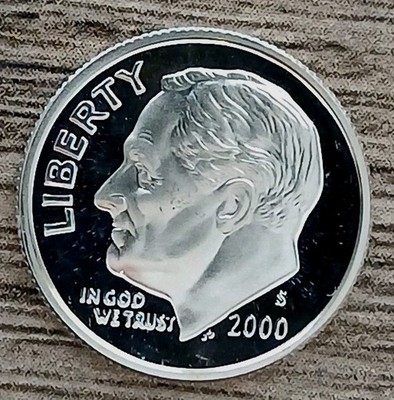 2000-S 90% Silver Dcam Proof Roosevelt Dime ~ Ships Free! 