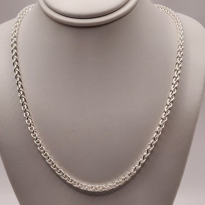 925 NEU Sterlingsilber ITALIENISCHE Kette - Weizen 20'' Länge 3 mm Breite KOSTENLOSER VERSAND