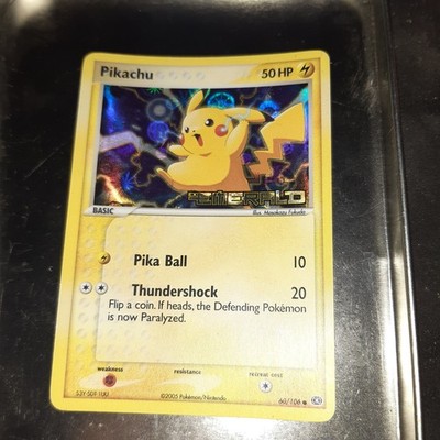 Pokémon Pikachu EX Emerald Stamped Reverse Holo Card 60/106 NM/LP.