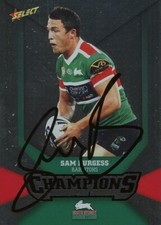 Signed 2011 South Sydney Rabbitohs NRL Select Silver Rookie Card - Sam Burgess