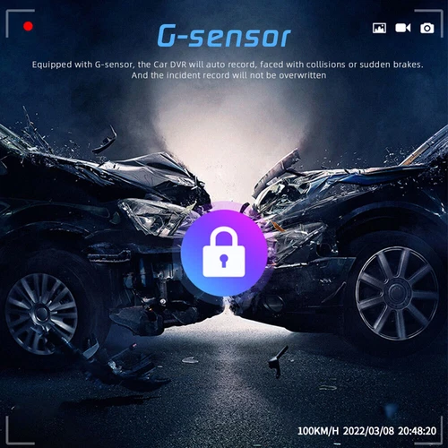 Dual Lens Autokamera Dashcam Full HD 1080P DVR Recorder Nachtsicht G-Sensor - Bild 6 von 20