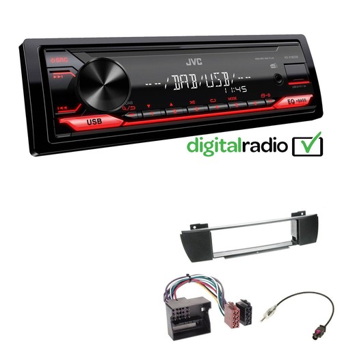 JVC KD-X182DB MP3 DAB+ USB 1-DIN Autoradio für BMW X3 2004-2010 schwarz - Bild 1 von 5