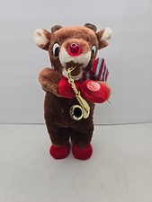Dan Dee Rudolph the Red Nosed Reindeer Saxophone Light Up Dancing Plush Works 