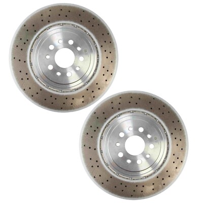 SHW Performance Set of 2 Front Disc Brake Rotors for Quattroporte Brembo Caliper