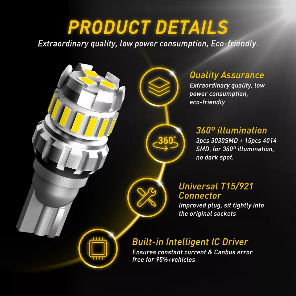 6000K Whtie LED Light Headlight Strip Bulbs For Honda Accord Sedan Coupe 2013+ Foto 2 de 4