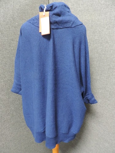 Pure Collection Cashmere Oversized Poncho Blue UK S RRP £229 Ln041 ii 04 - Picture 5 of 6