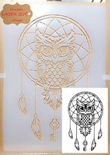 Owl Dreamcatcher stencil Airbrush art stencil artists dreamcatcher template