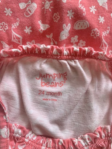 Traje corporal Jumping Beans bebé niña niño una pieza 24 meses rosa blanco - Imagen 9 de 12