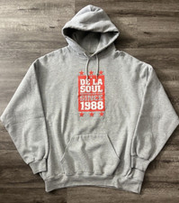 Vintage De La Soul Hoodie Classic Band Gray Size S-3XL AM212