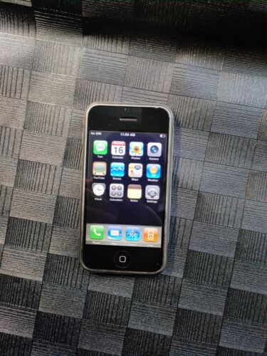Apple iPhone 1st gen(iPhone 2G) 8GB Black A1203 Unlocked ios 1.0 IMEI 4181 - Picture 1 of 9