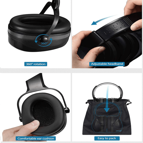 MPOW 36db Noise Reducing Ear Muffs Safety Cancelling Hearing Protection Shooting - Picture 4 of 12